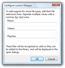 Set custom file types